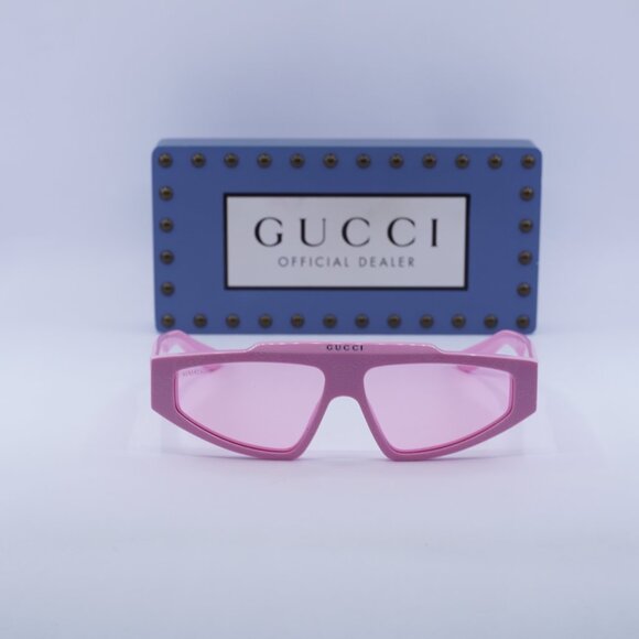Gucci GG1591S 003 Cat Eye Sunglasses - Pink with GG Pattern/Pink - Picture 3 of 10